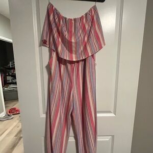 Striped Pink Jumpsuit